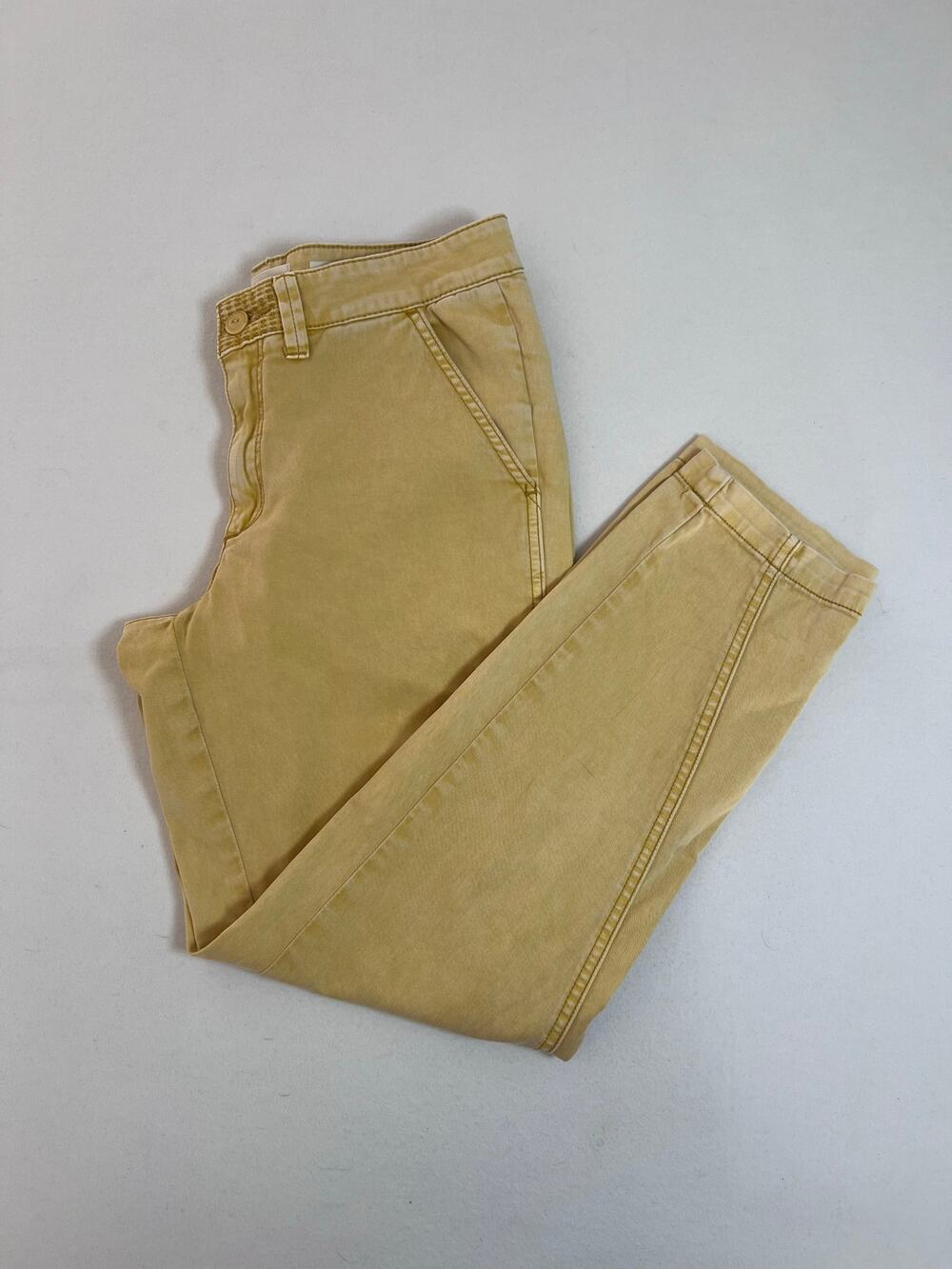 Chino by Anthropologie Womens 27 Yellow Relaxed Chino Pants Cotton Stretch